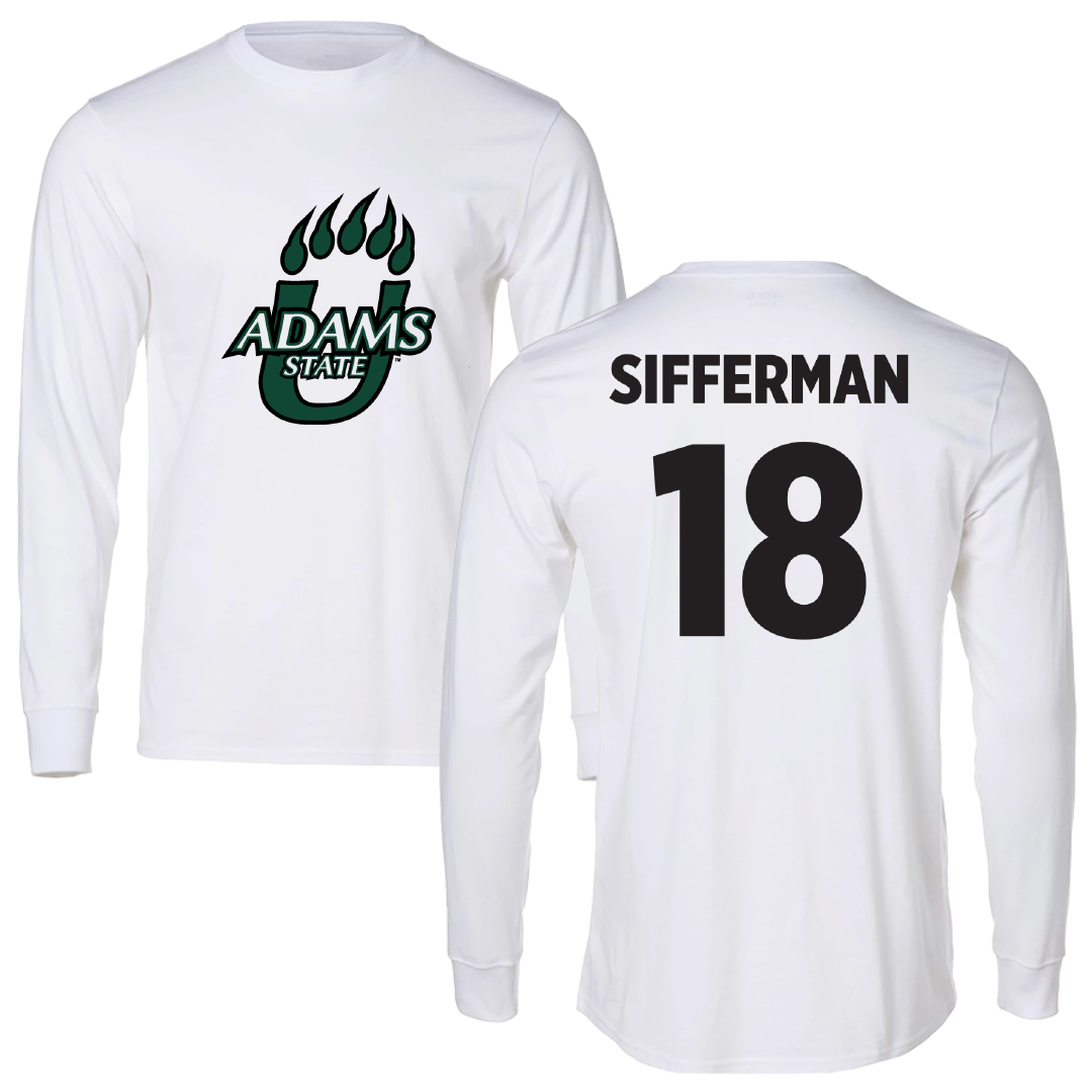 Adams State University Baseball White Performance Long Sleeve - #18 Ray Sifferman