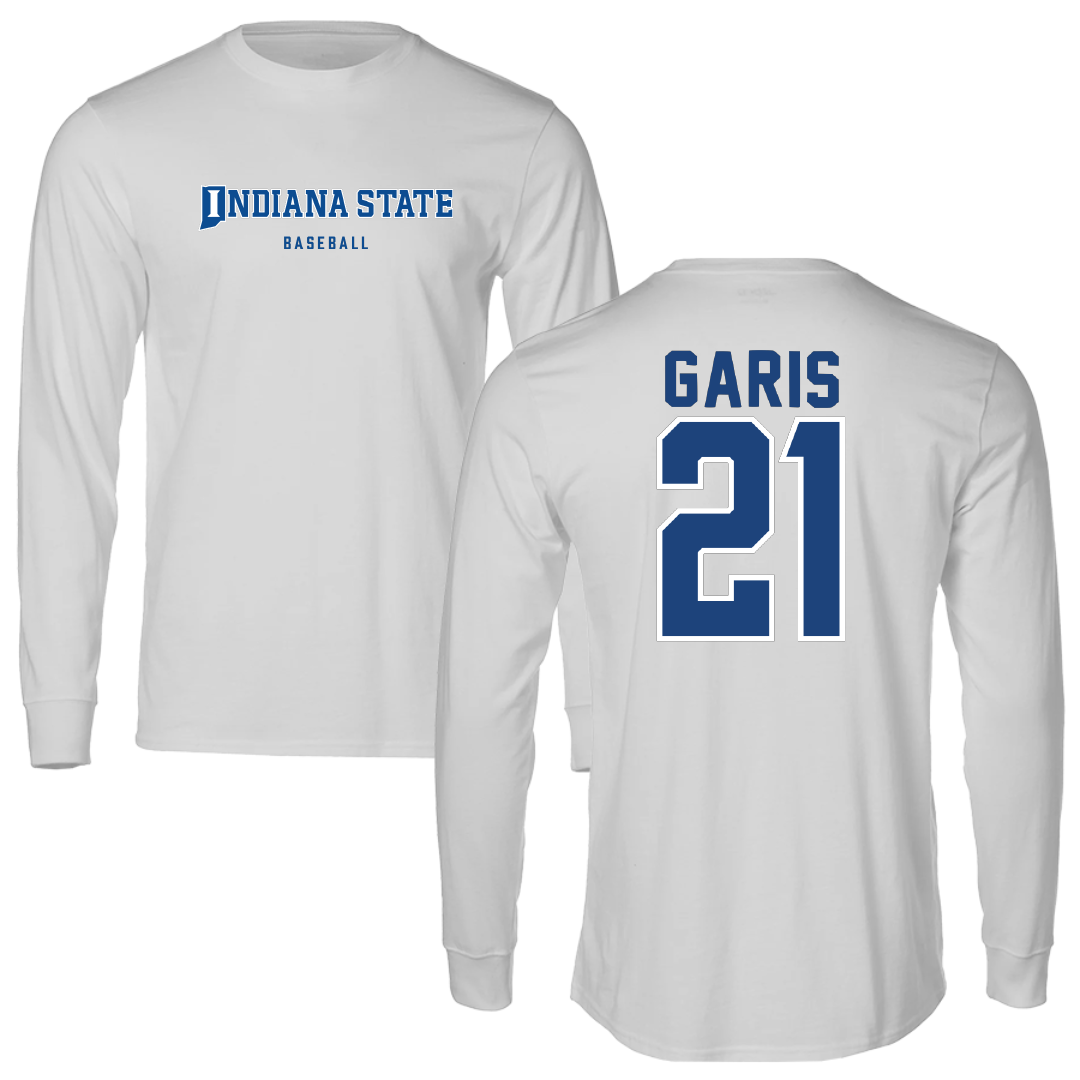 Indiana State University Baseball Light Gray Long Sleeve - #21 Keegan Garis