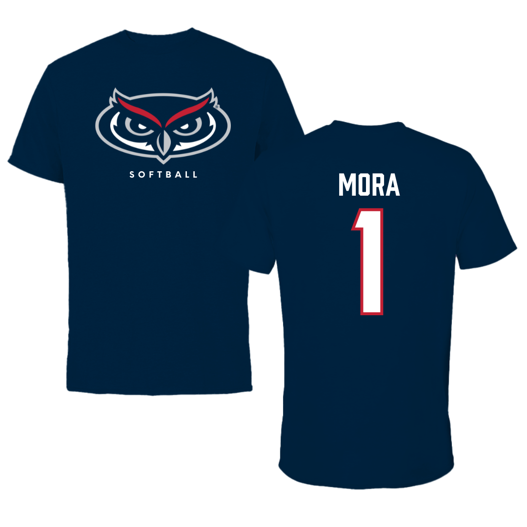 Florida Atlantic University Softball Navy Mascot Tee - #1 Jesiana Mora