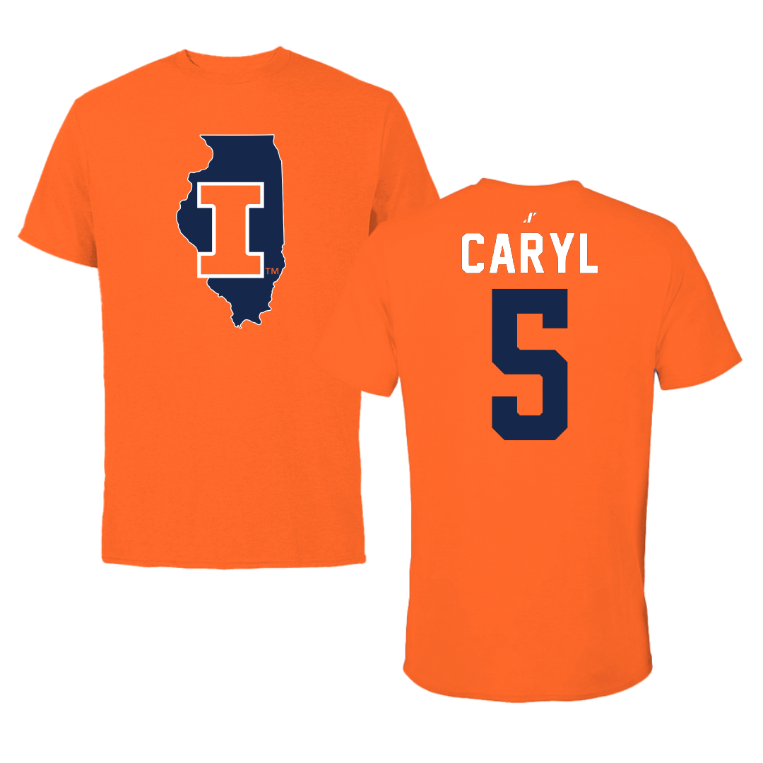 University of Illinois Softball Orange State Tee - #5 Adisyn Caryl