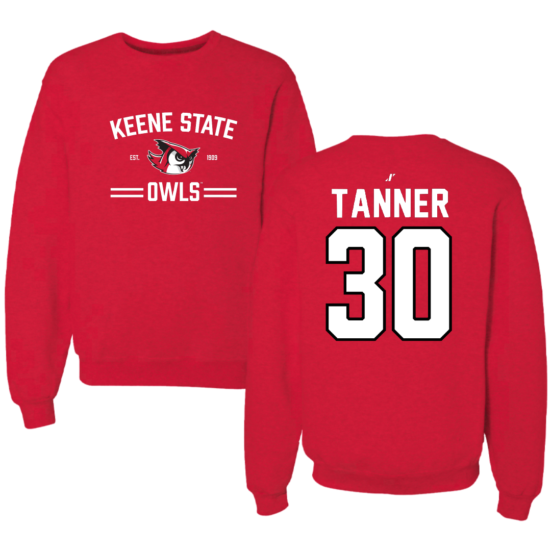Keene State College Ice Hockey Red General Crewneck - #30 Abby Tanner