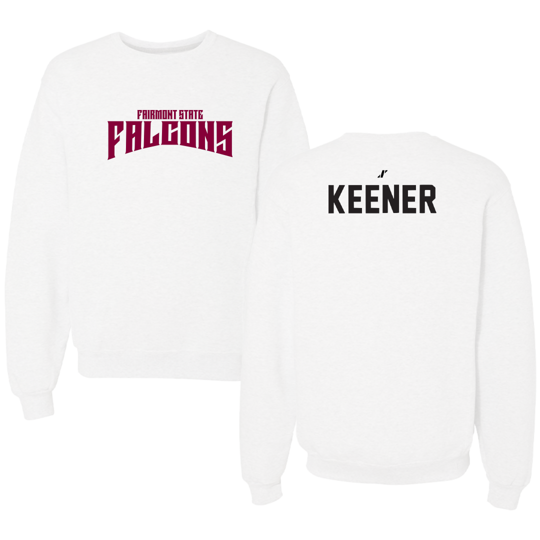 Fairmont State University Golf White Classic Crewneck - Dustin Keener