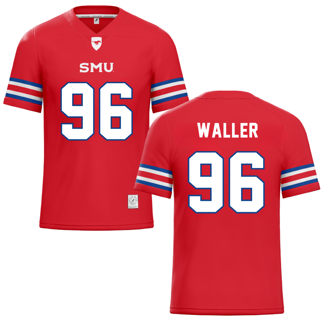 Southern Methodist University Red Football Jersey - #96 Jackson Waller
