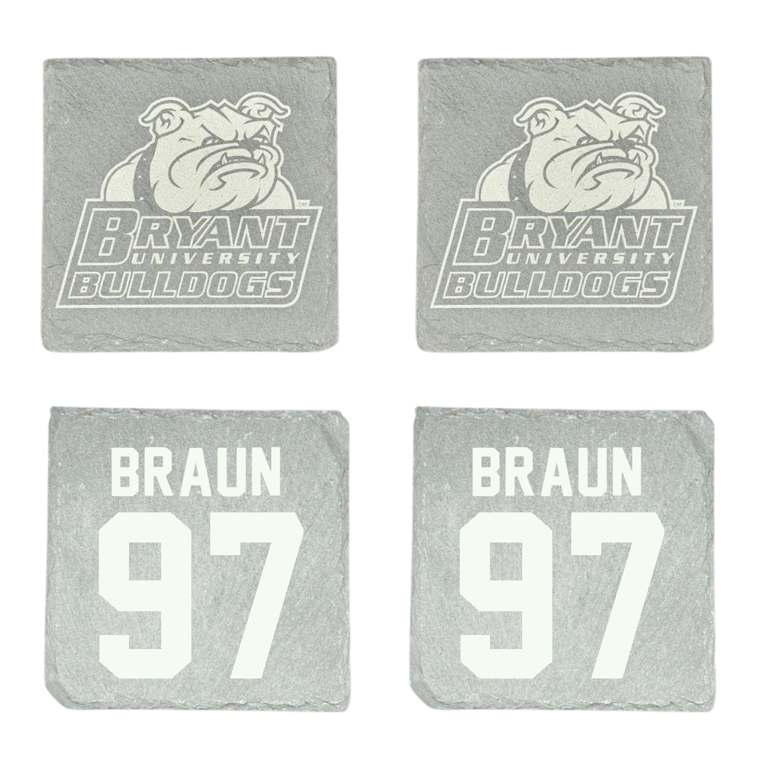 Bryant University Lacrosse Stone Coaster (4 Pack)  - #97 Cole Braun