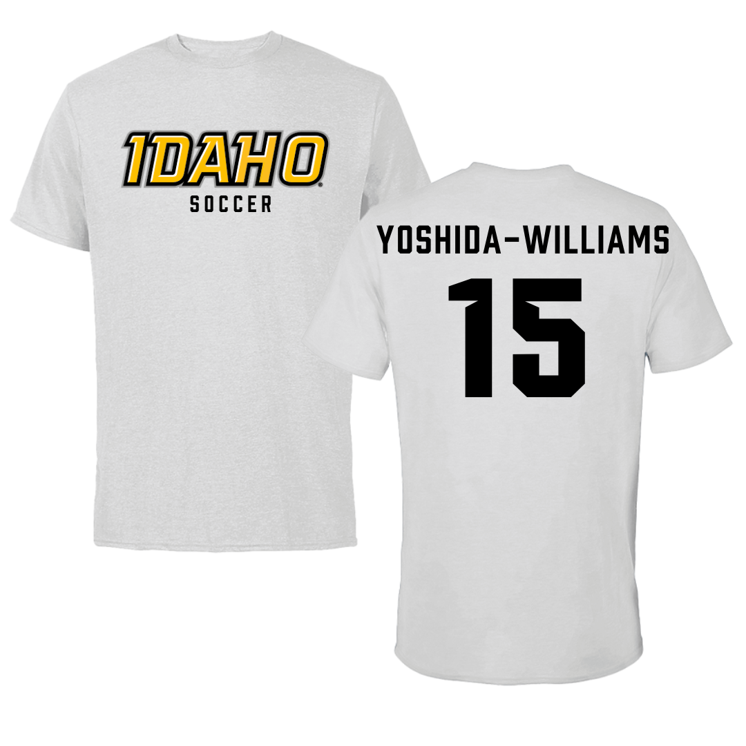 University of Idaho Soccer Light Gray Performance Tee - #15 Karli Yoshida-Williams