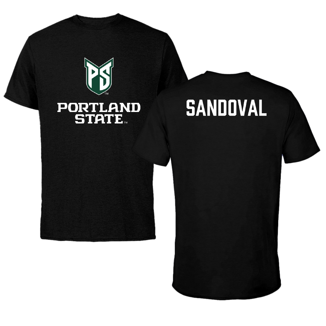 Portland State University TF and XC Black Block Performance Tee - Landen Sandoval