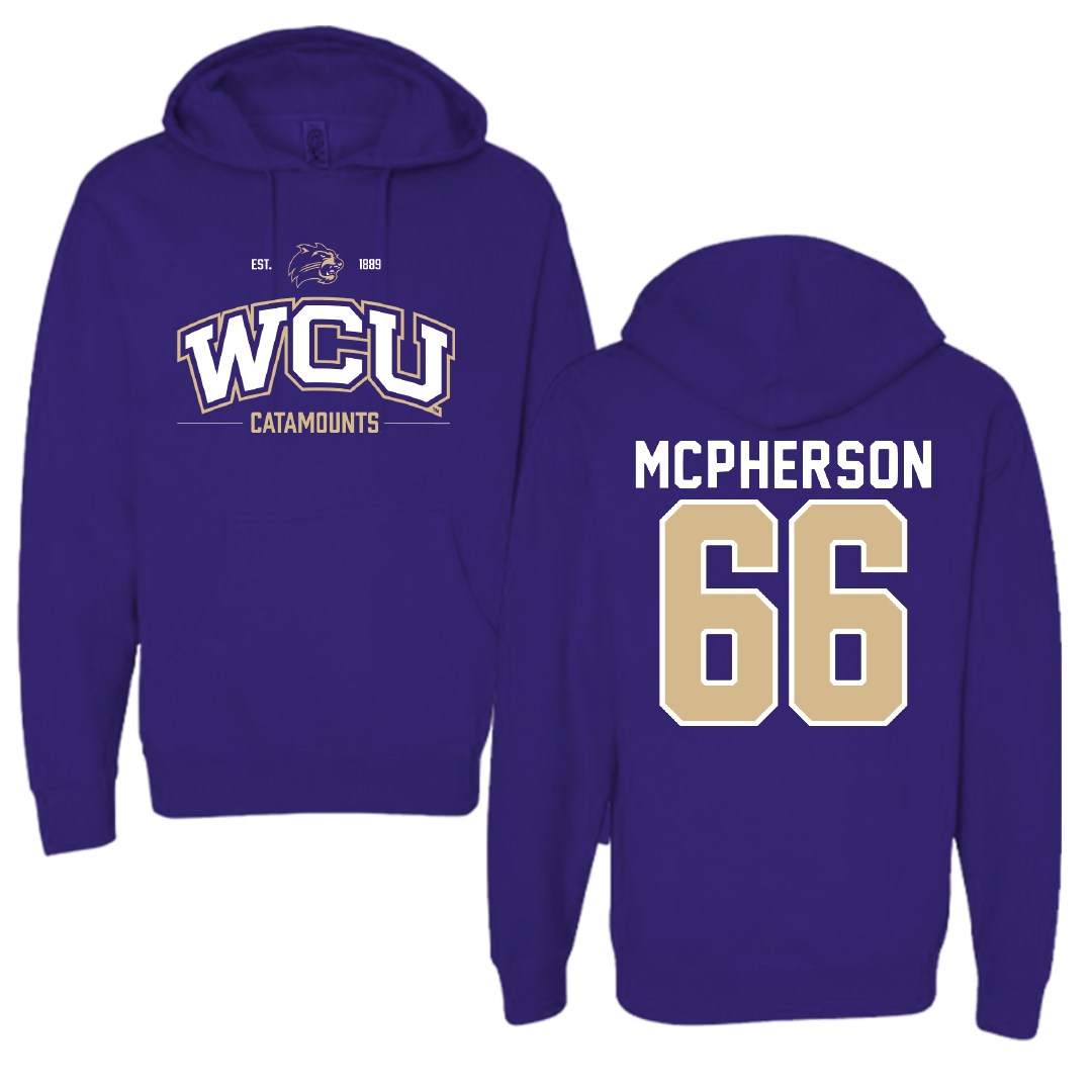 Western Carolina University Softball Purple General Hoodie - #66 Maya McPherson