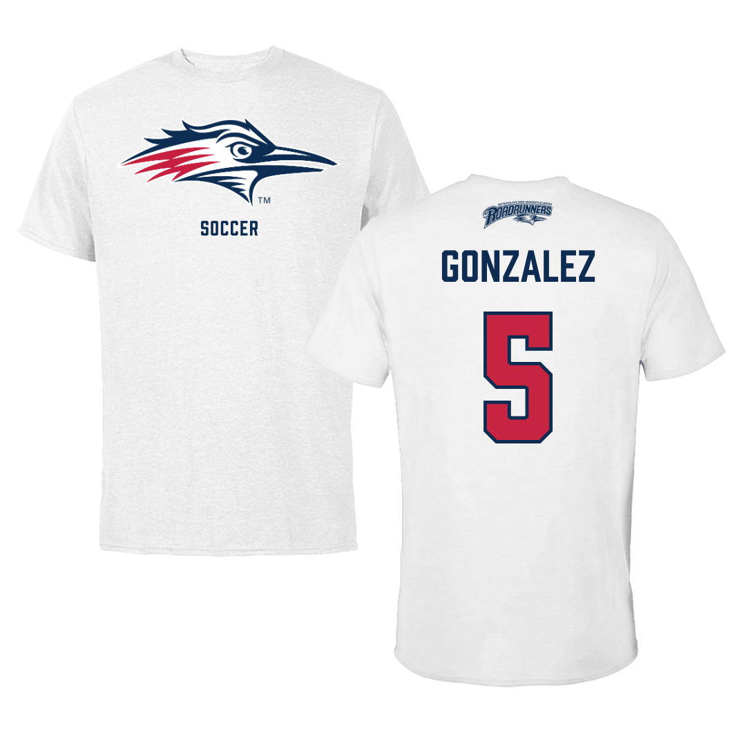 Metropolitan State University of Denver Soccer White Performance Tee - #5 Meg Gonzalez