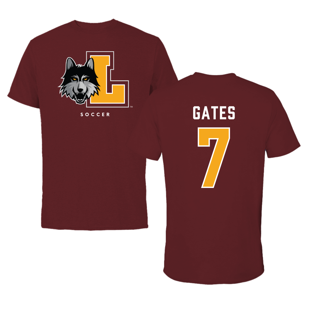 Loyola University-Chicago Soccer Maroon Mascot Tee - #7 John Gates