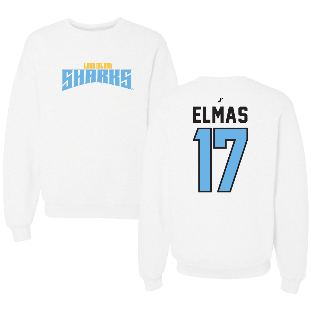Long Island University Volleyball White Classic Crewneck - #17 Iremnur Elmas