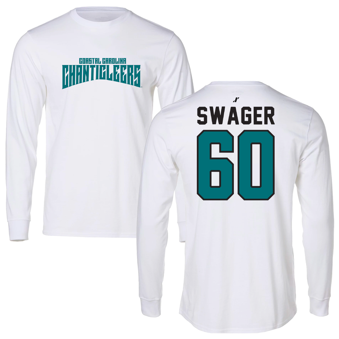 Coastal Carolina University Football White Classic Long Sleeve - #60 Mike Swager
