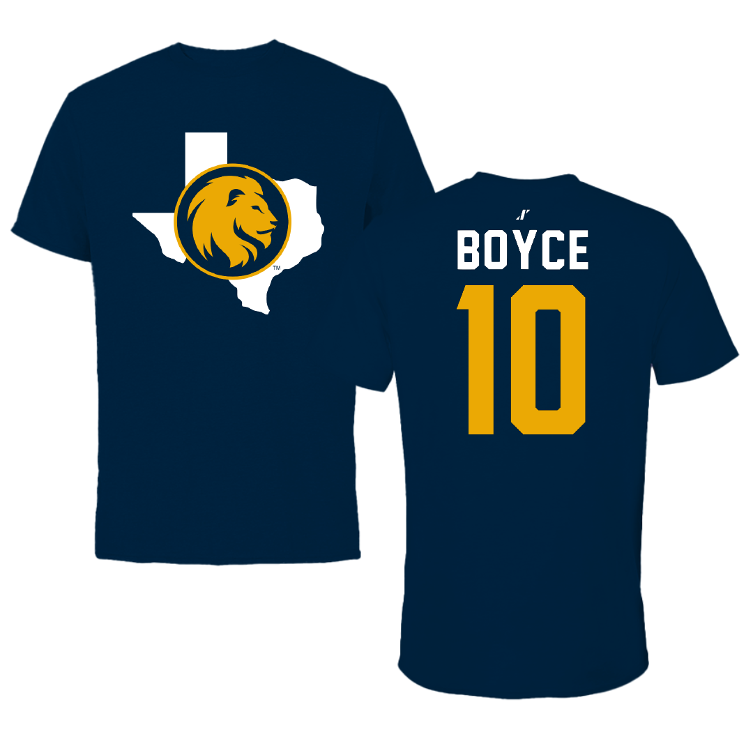 East Texas A&M University Basketball Navy State Performance Tee - #10 Ahmya Boyce