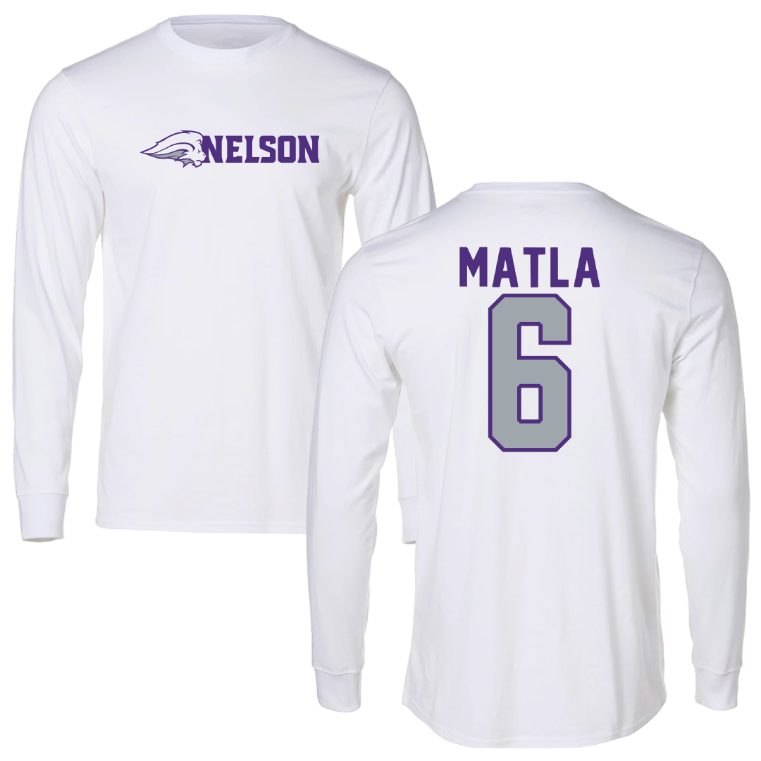 Nelson University Soccer White Long Sleeve - #6 Omolemo Matla