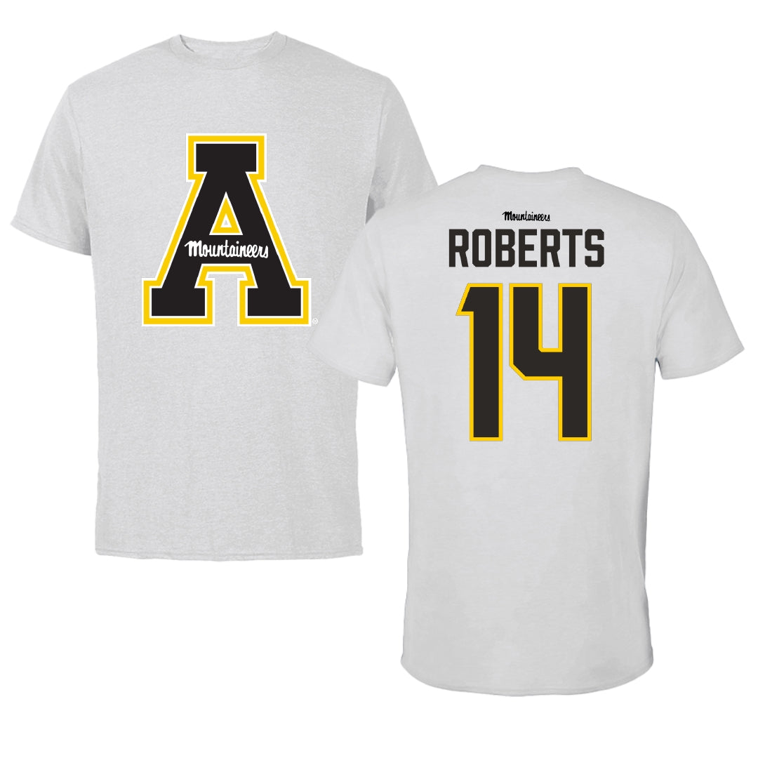 Appalachian State University Football Light Gray Performance Tee - #14 Kanye Roberts