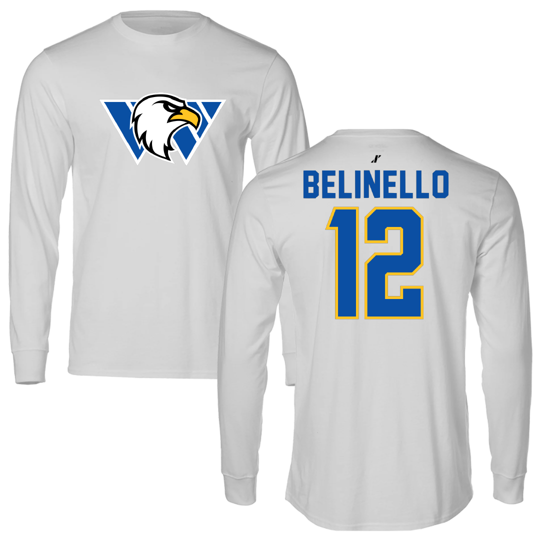 Williams Baptist University Soccer Light Gray Performance Long Sleeve - #12 Lucas Belinello