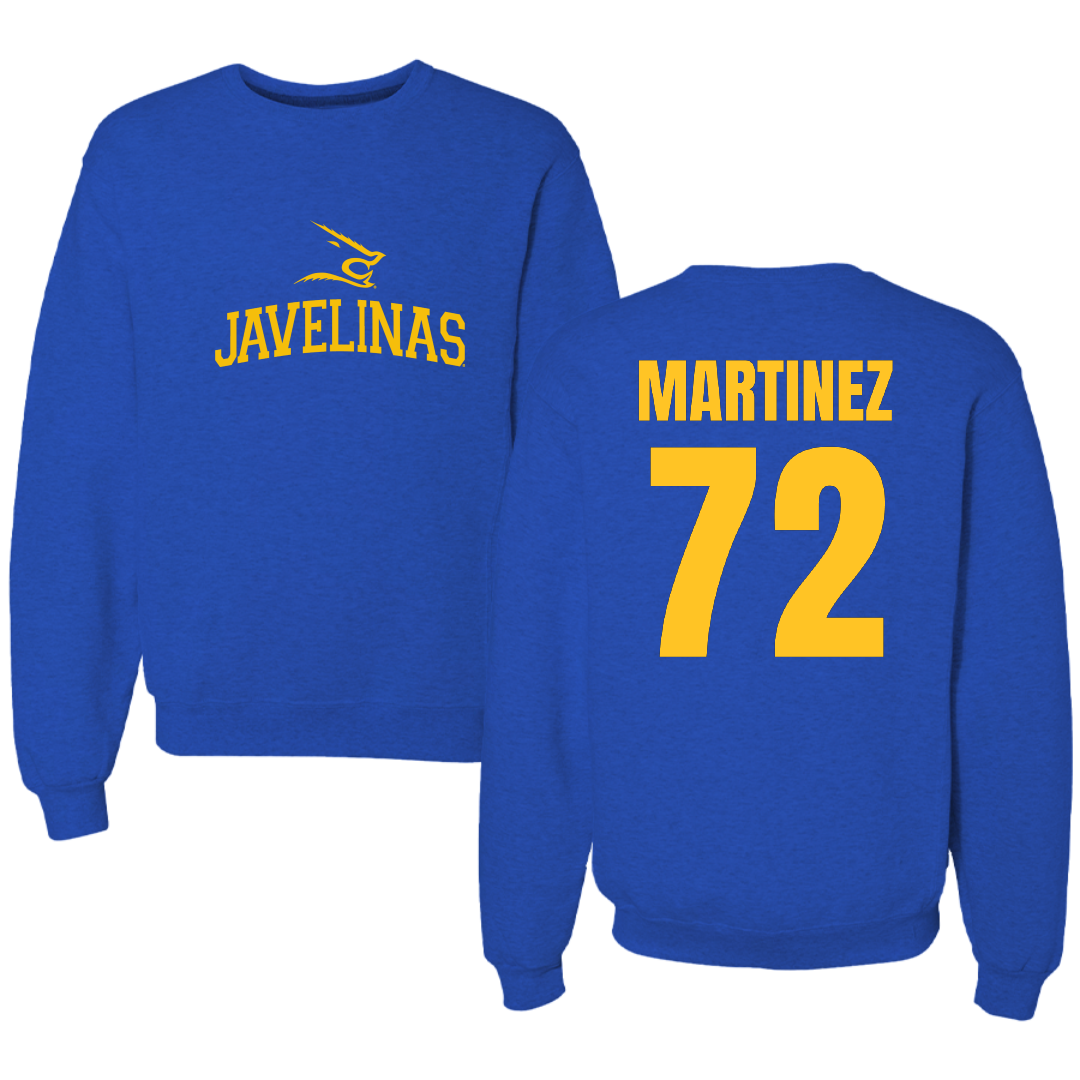 Texas A&M University-Kingsville Softball Blue Crewneck - #72 Esther Martinez