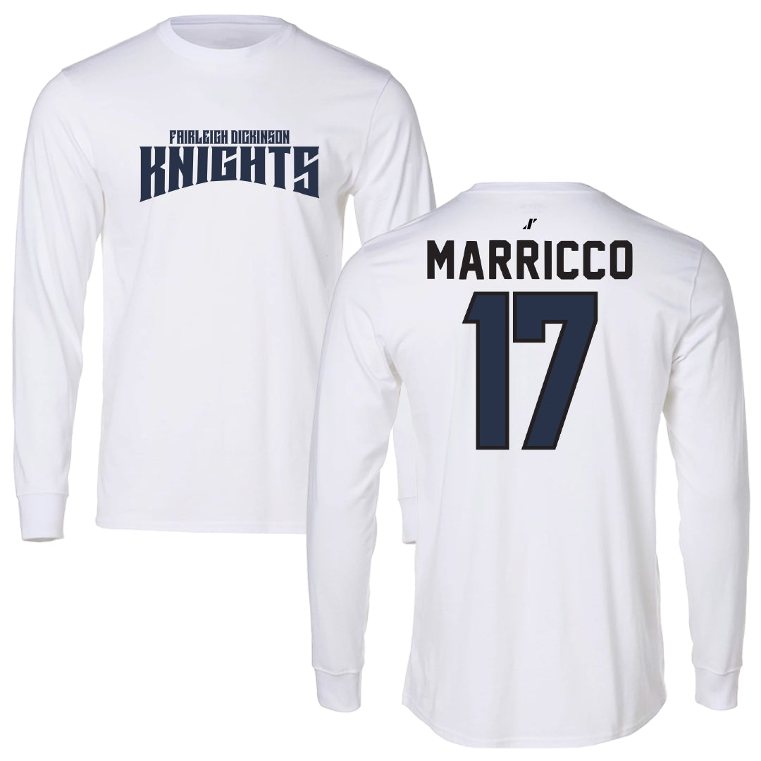 Fairleigh Dickinson University-Metropolitan Campus Soccer White Classic Long Sleeve - #17 Madeline Marricco