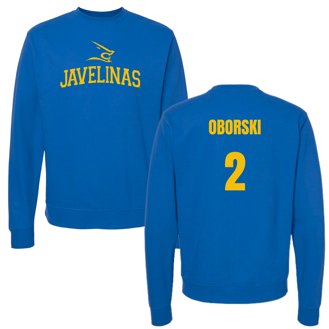 Texas A&M University-Kingsville Softball Blue Crewneck - #2 Rylee Oborski