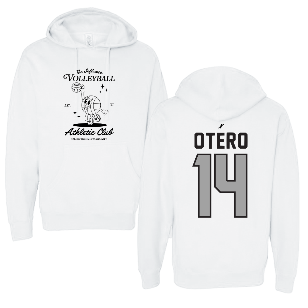 Volleyball White Influxer Athletic Club Hoodie - #14 Lindsey Otero