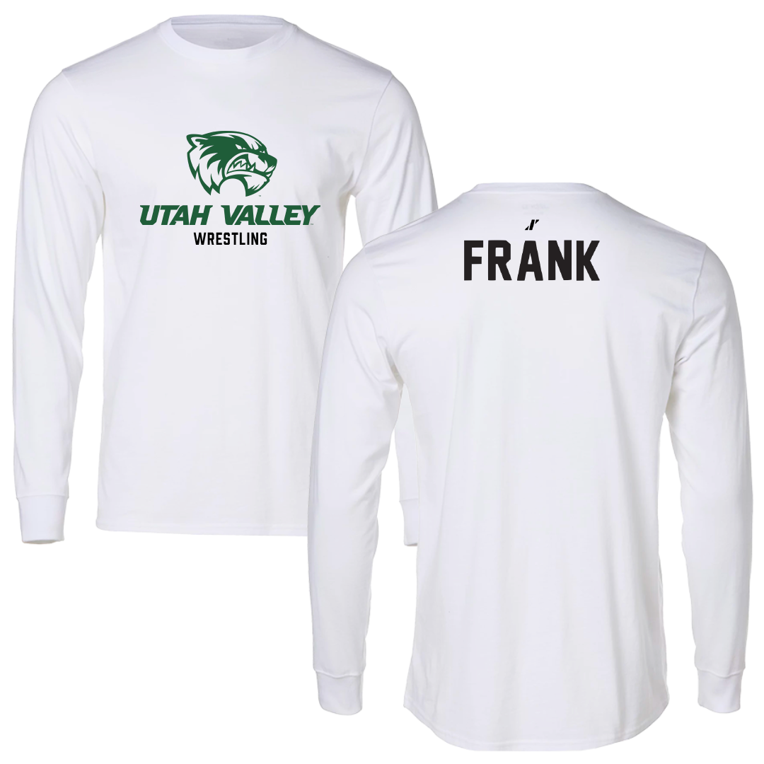 Utah Valley University Wrestling White Classic Long Sleeve - Trevor Frank