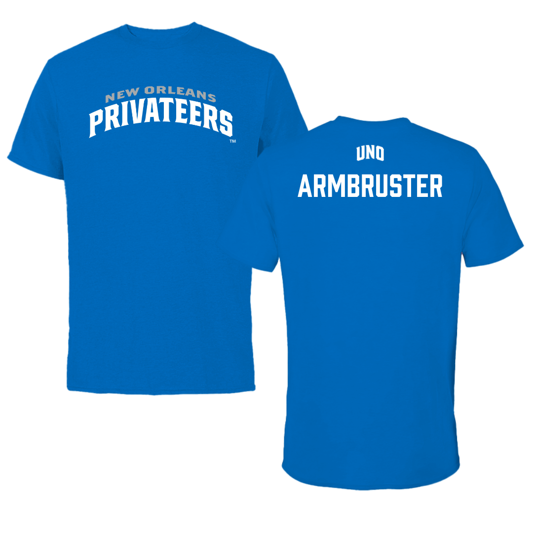 University of New Orleans Tennis Blue Jersey Tee - Matthew Armbruster