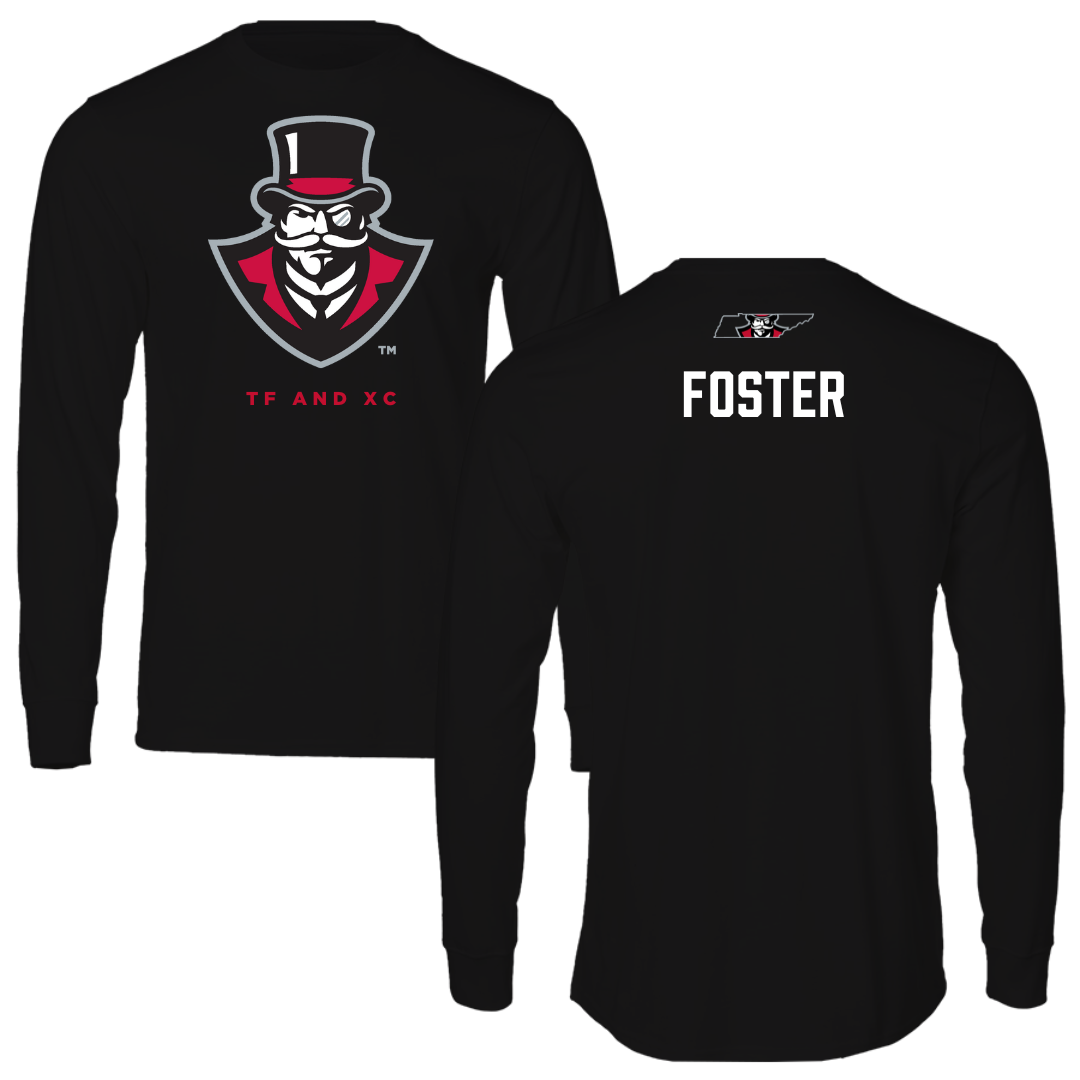 Austin Peay State University TF and XC Black Mascot Performance Long Sleeve - Shaye Foster