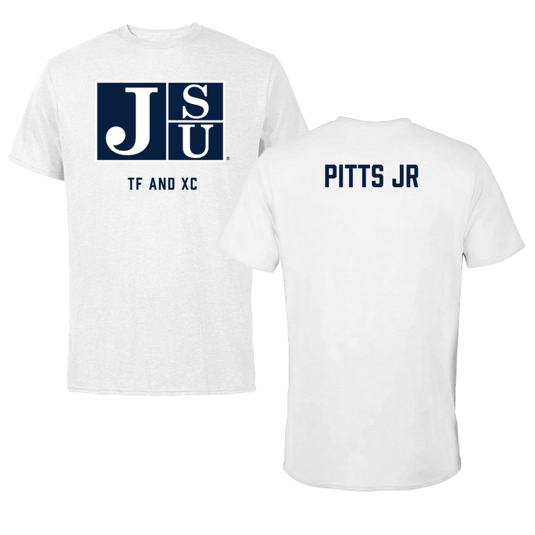 Jackson State University TF and XC White Tee - Sedgwrick Pitts Jr