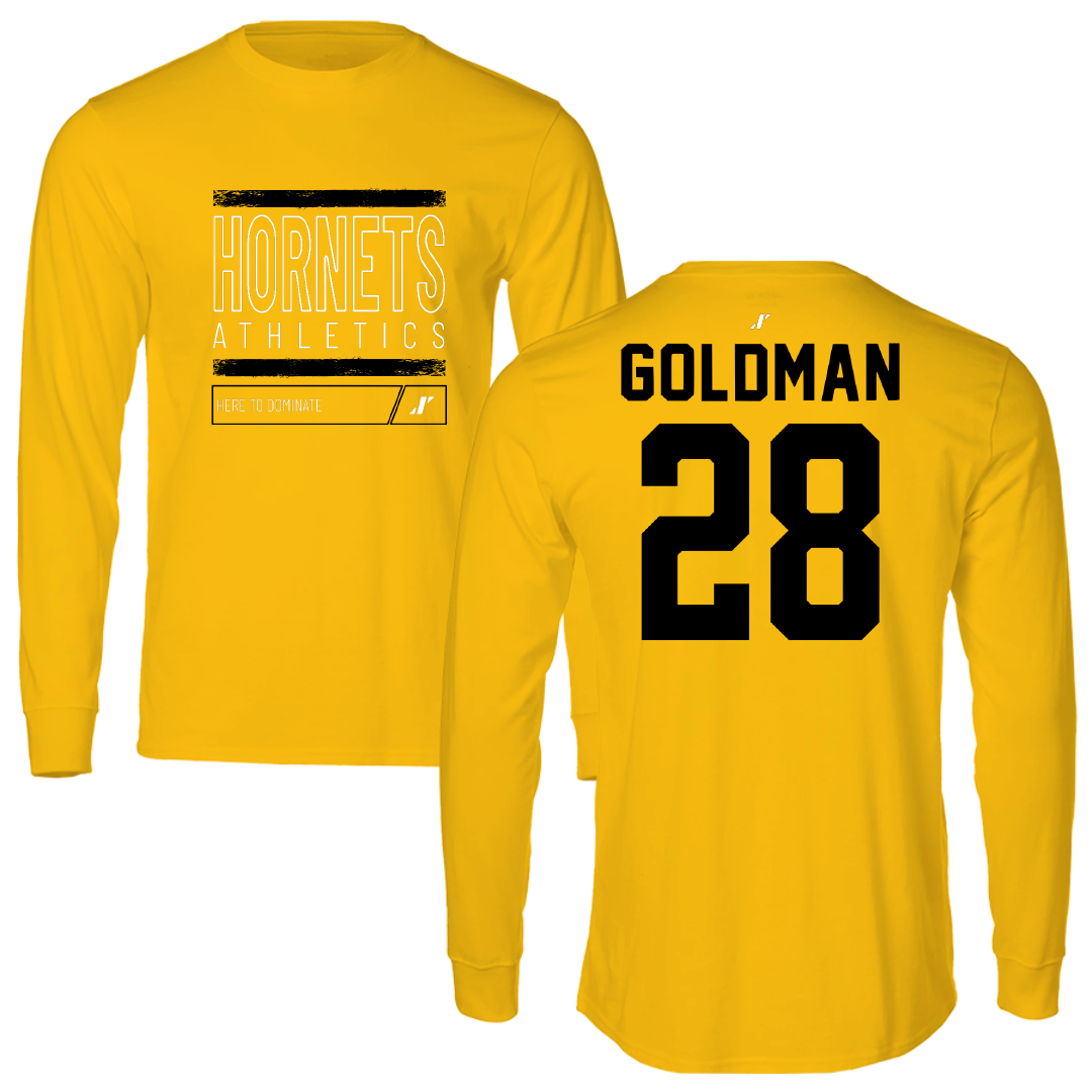 Alabama State University Soccer Gold Dominate Long Sleeve - #28 Morgan Goldman