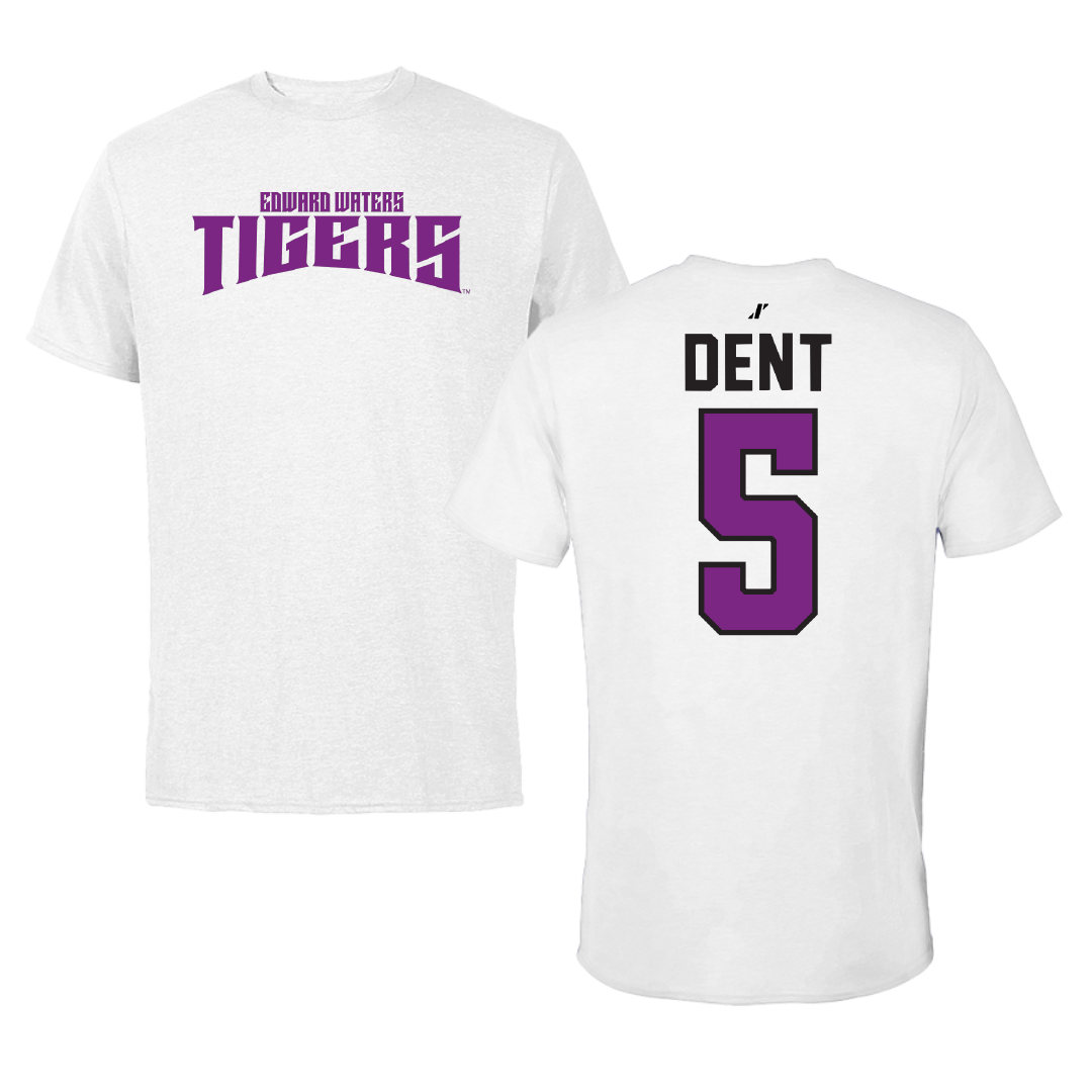 Edward Waters University Football White Classic Performance Tee - #5 Juwan Dent