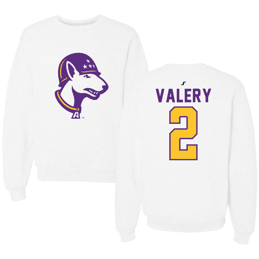 Louisiana State University-Alexandria Baseball White Crewneck - #2 Jamari Valery