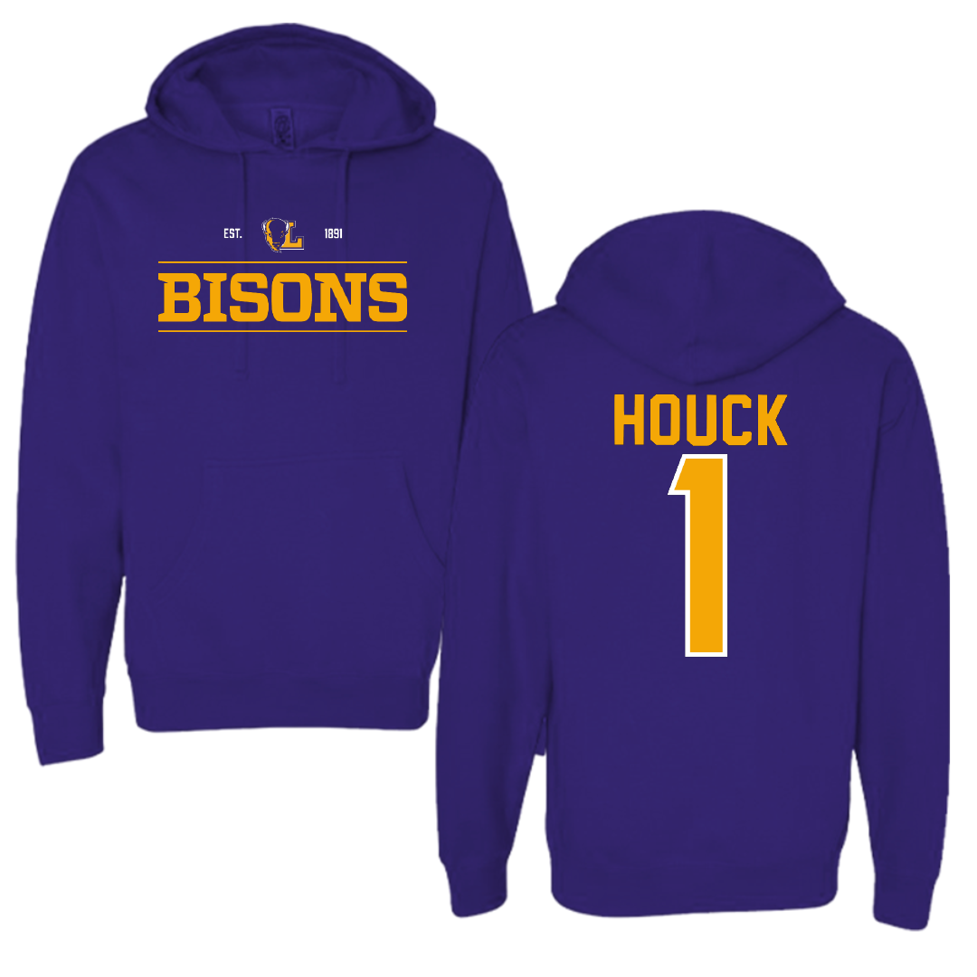 Lipscomb University Basketball Purple General Hoodie - #1 Rylan Houck