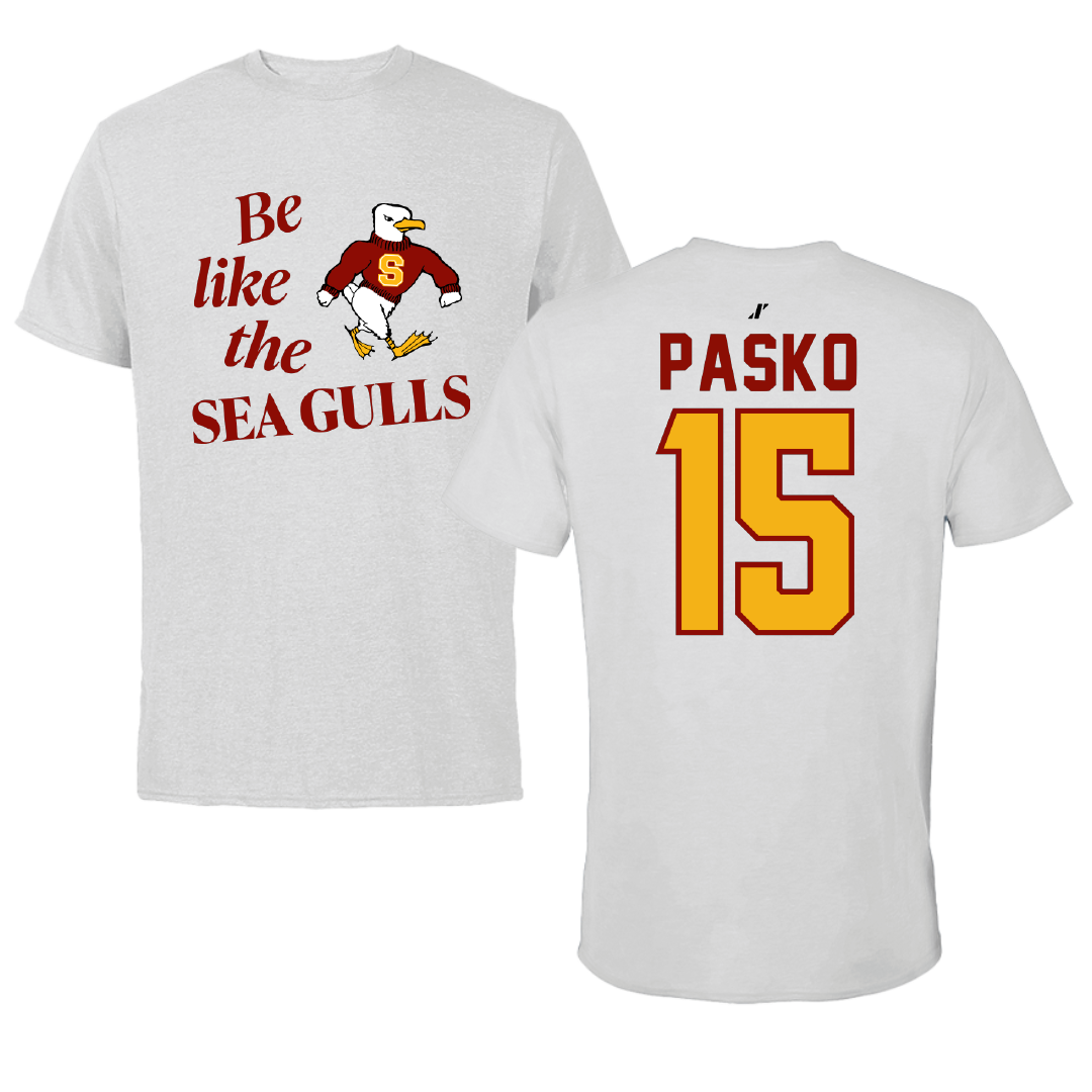 Salisbury University Soccer Light Gray Be Like Us Tee - #15 Olivia Pasko