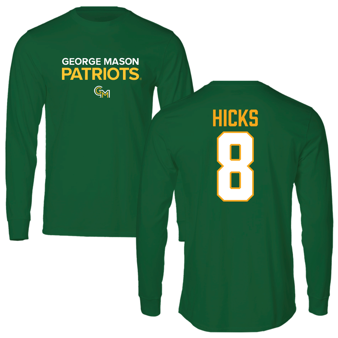 George Mason University Soccer Green Long Sleeve - #8 Aria Hicks