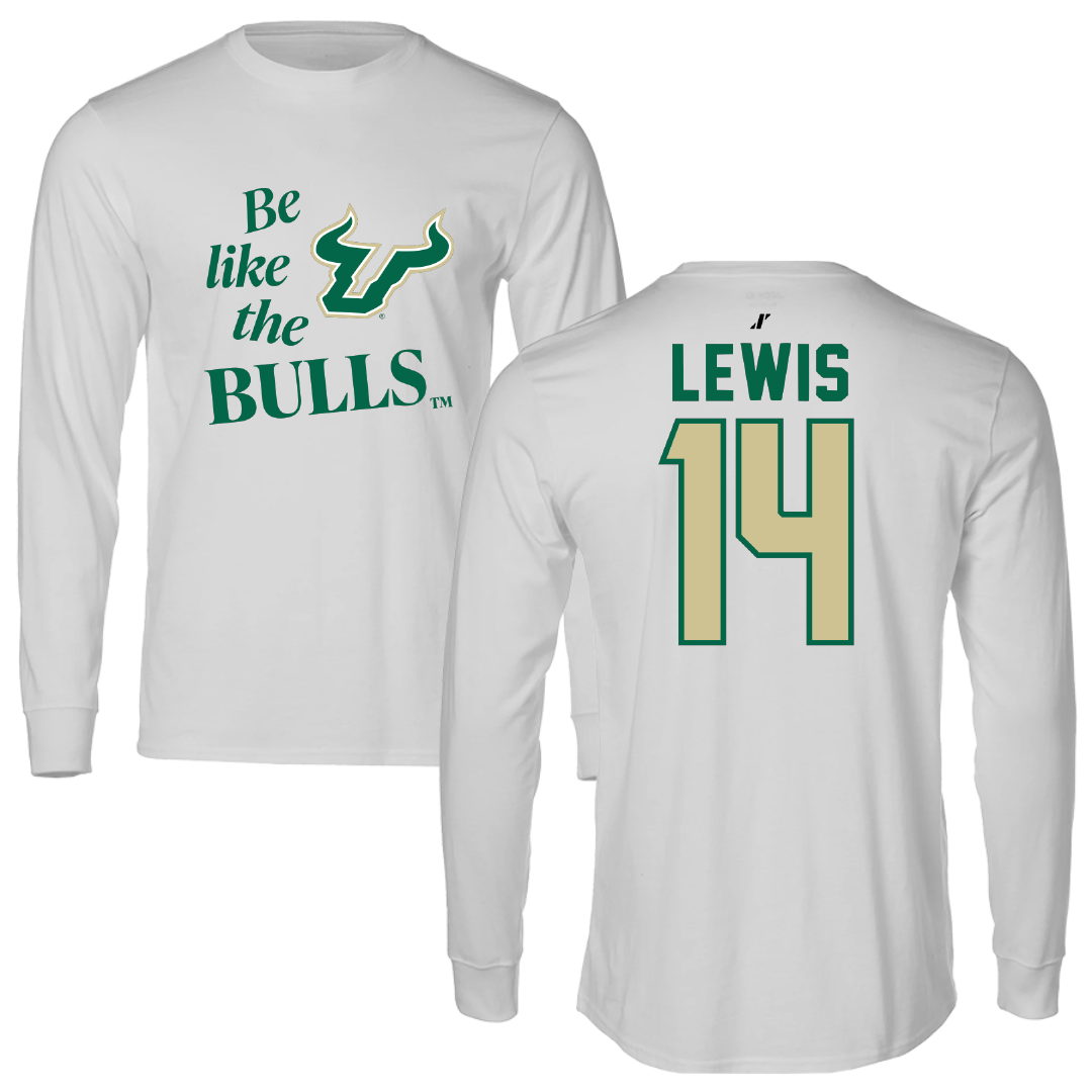 University of South Florida Volleyball Light Gray Be Like Us Long Sleeve - #14 Lauren Lewis