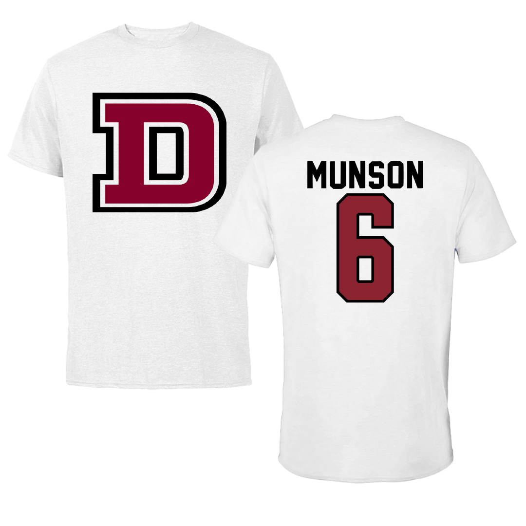 Dean College Soccer White Tee - #6 Jude Munson
