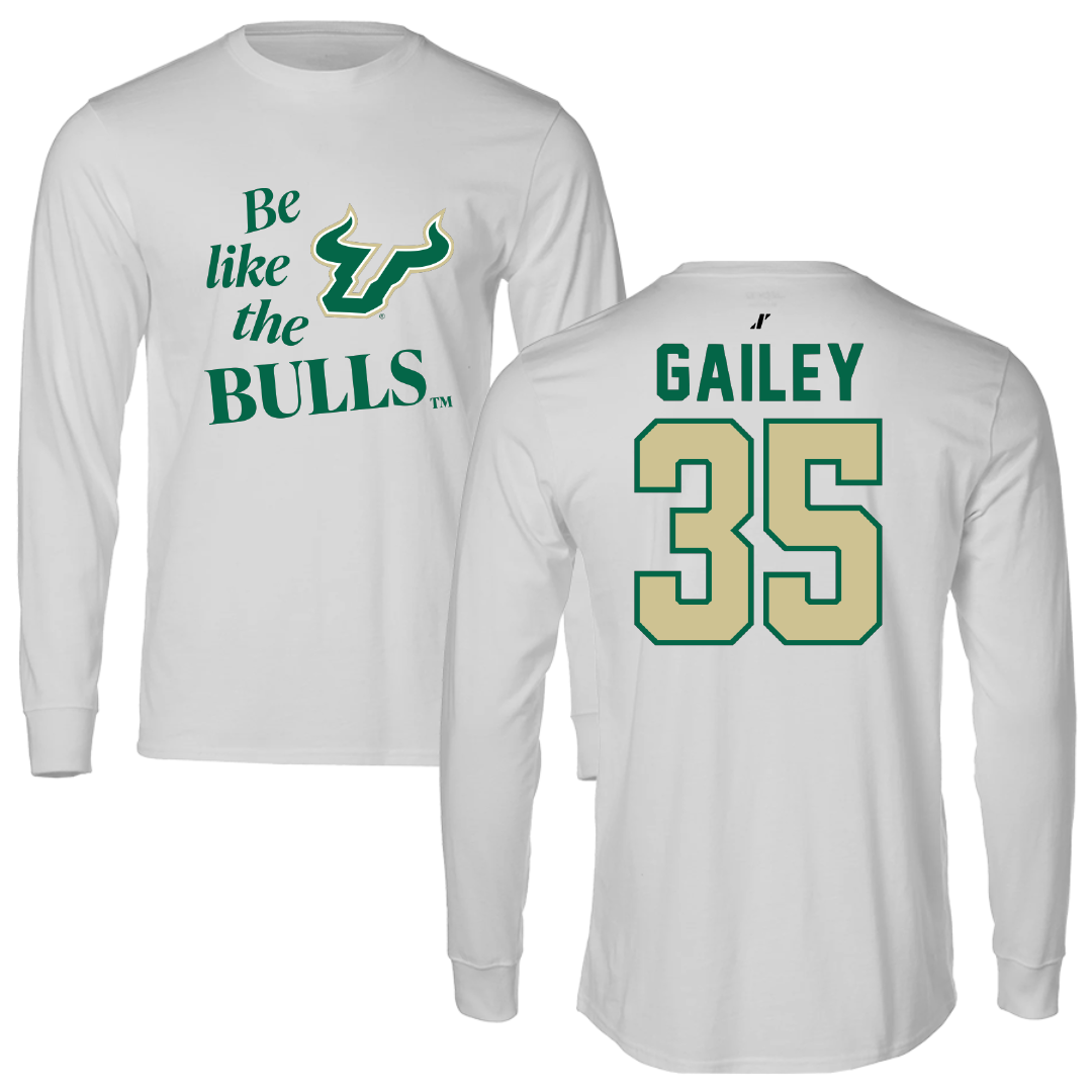University of South Florida Baseball Light Gray Be Like Us Long Sleeve - #35 Lawson Gailey