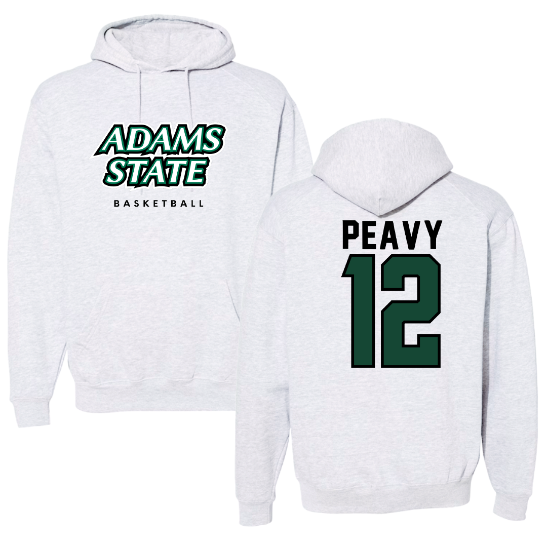 Adams State University Basketball Gray Block Hoodie - #12 Daisha Peavy