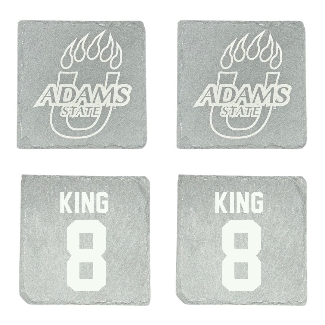 Adams State University Basketball Stone Coaster (4 Pack)  - #8 Jayce King