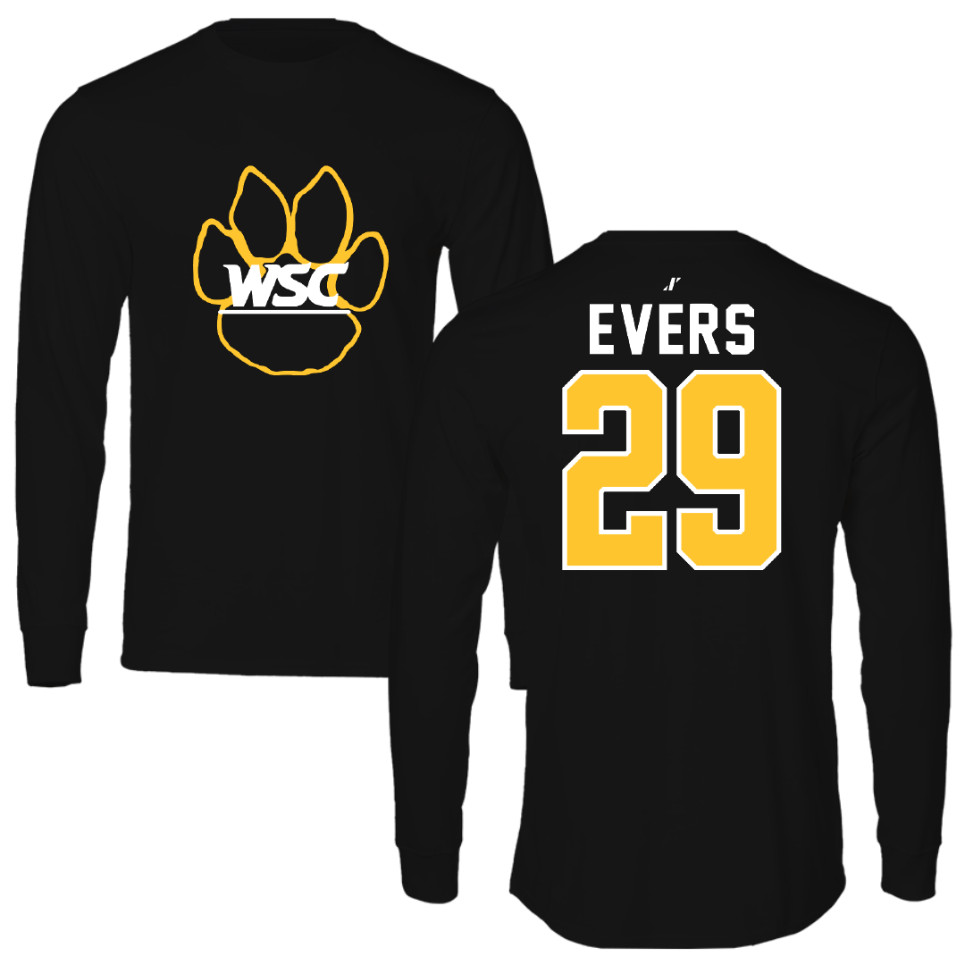 Wayne State College (Nebraska) Soccer Black Long Sleeve - #29 Abby Evers