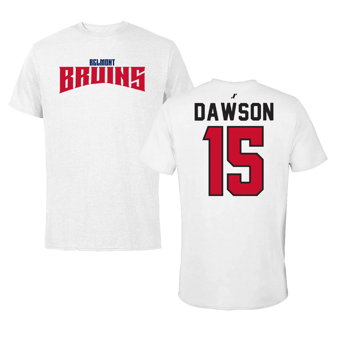 Belmont University Softball White Classic Performance Tee - #15 Maisie Dawson