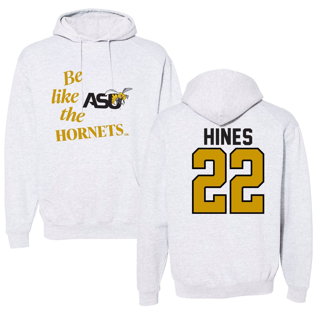 Alabama State University Volleyball Light Gray Be Like Us Hoodie - #22 Kaylen Hines