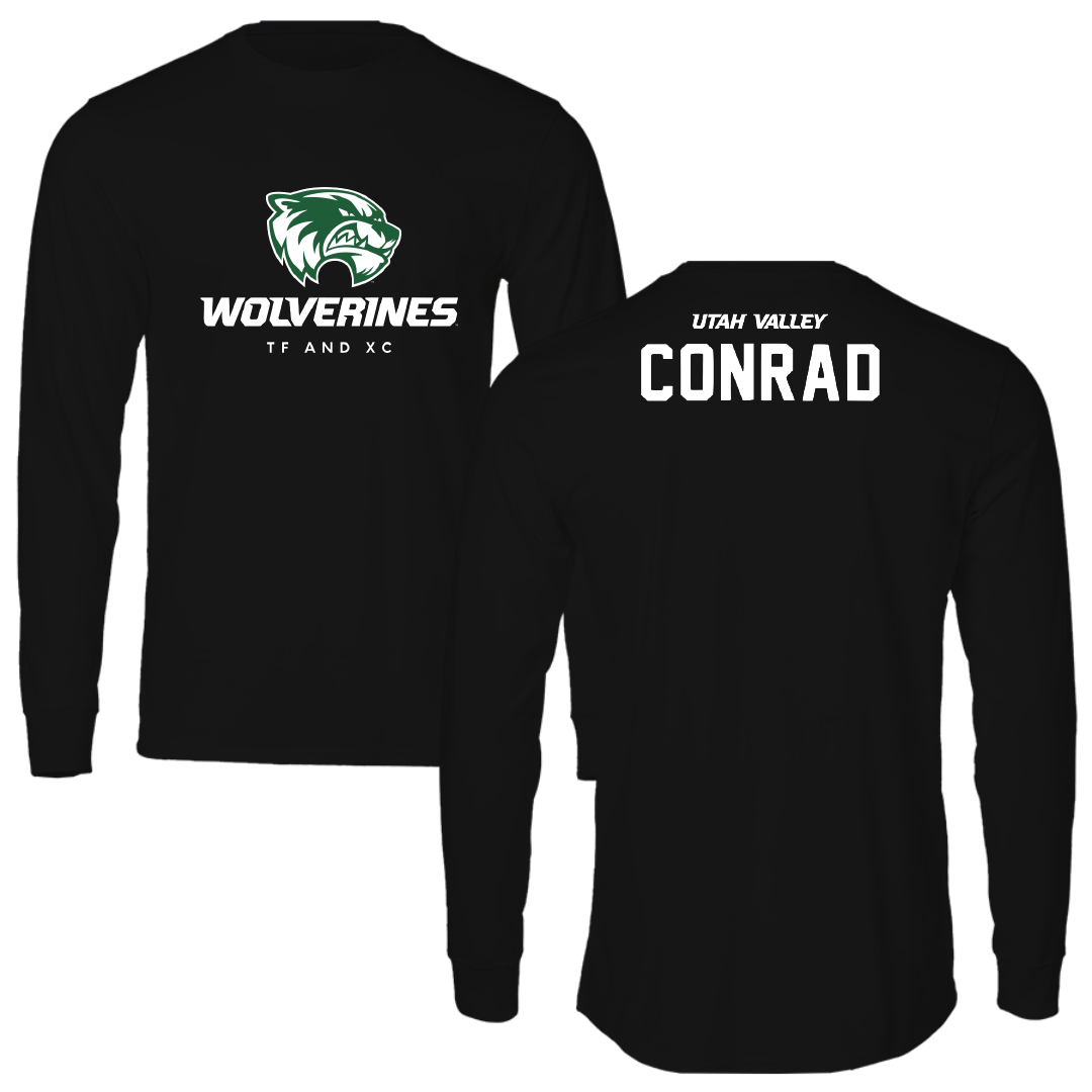 Utah Valley University TF and XC Black Performance Long Sleeve - Talia Conrad