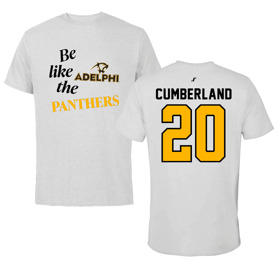 Adelphi University Basketball Light Gray Be Like Us Tee - #20 Myles Cumberland