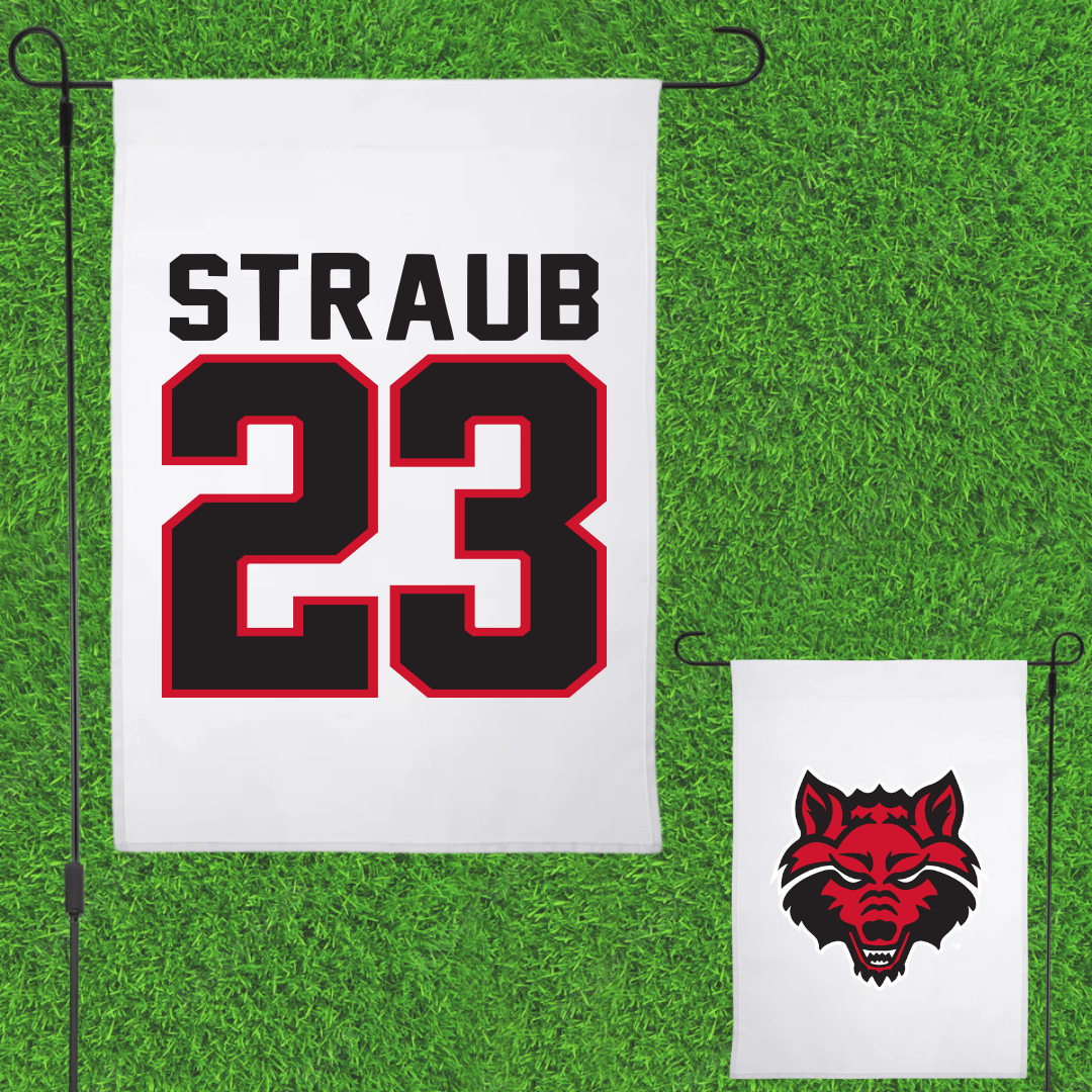 Arkansas State University Bowling White Garden Flag - #23 Melanie Straub