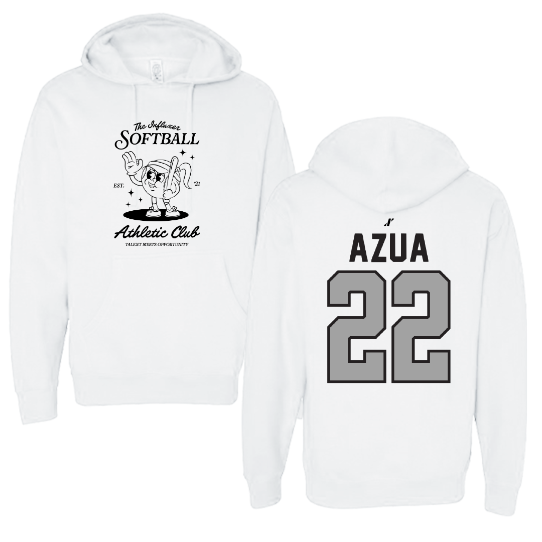 Softball White Influxer Athletic Club Hoodie - #22 Madison Azua
