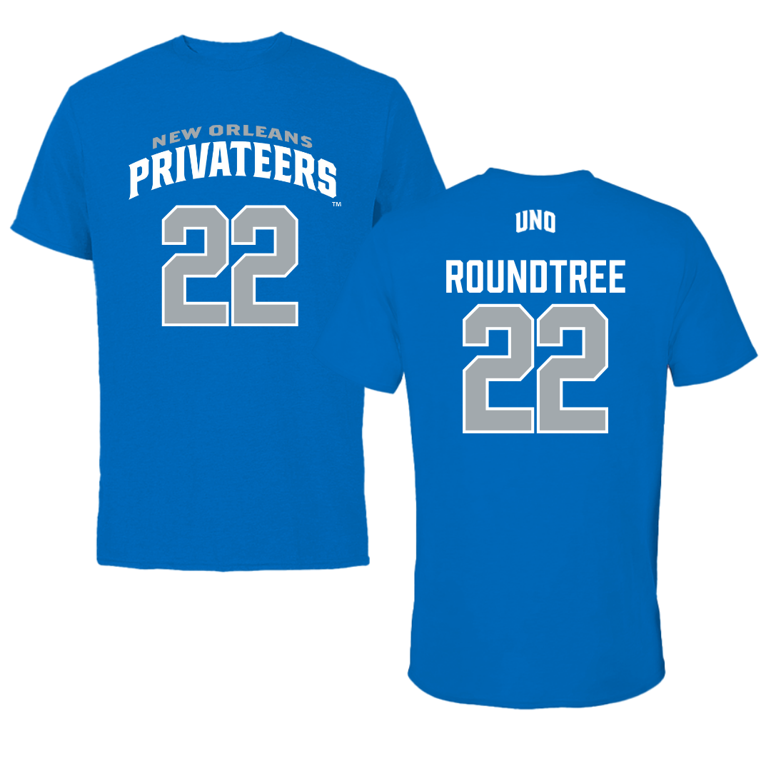 University of New Orleans Volleyball Blue Jersey Tee - #22 Courtney Roundtree