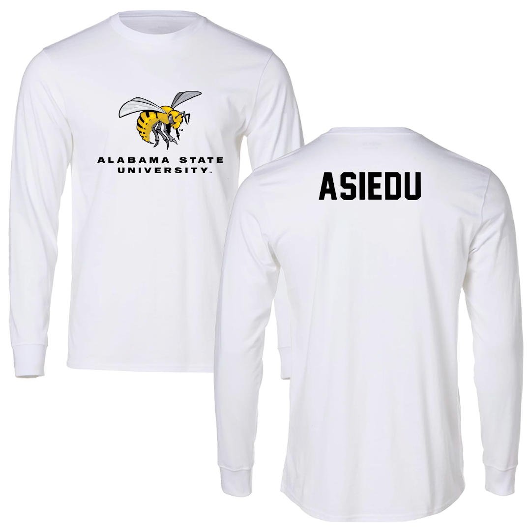 Alabama State University TF and XC White Block Long Sleeve - Noel Asiedu