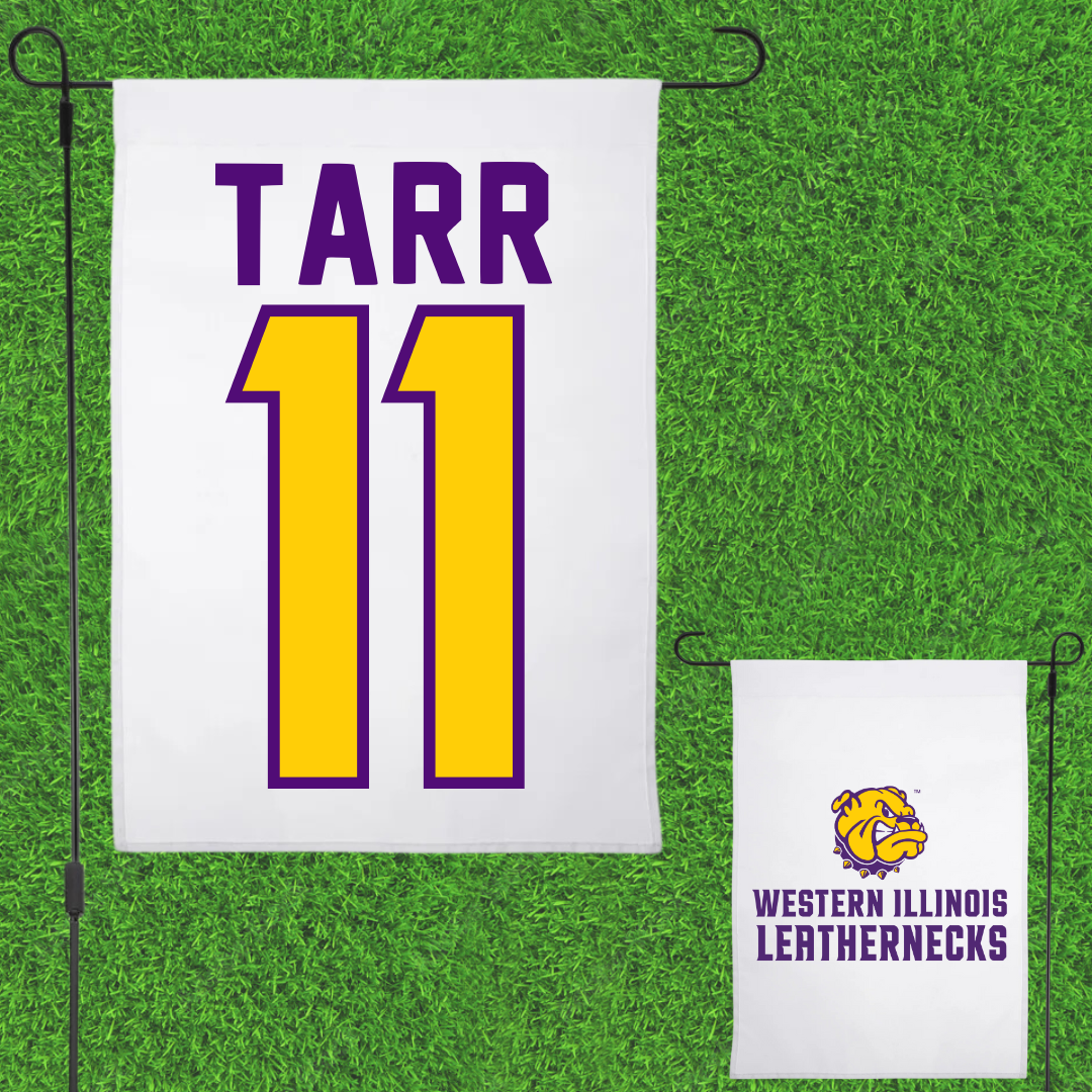 Western Illinois University Softball White Garden Flag - #11 Ruby Tarr