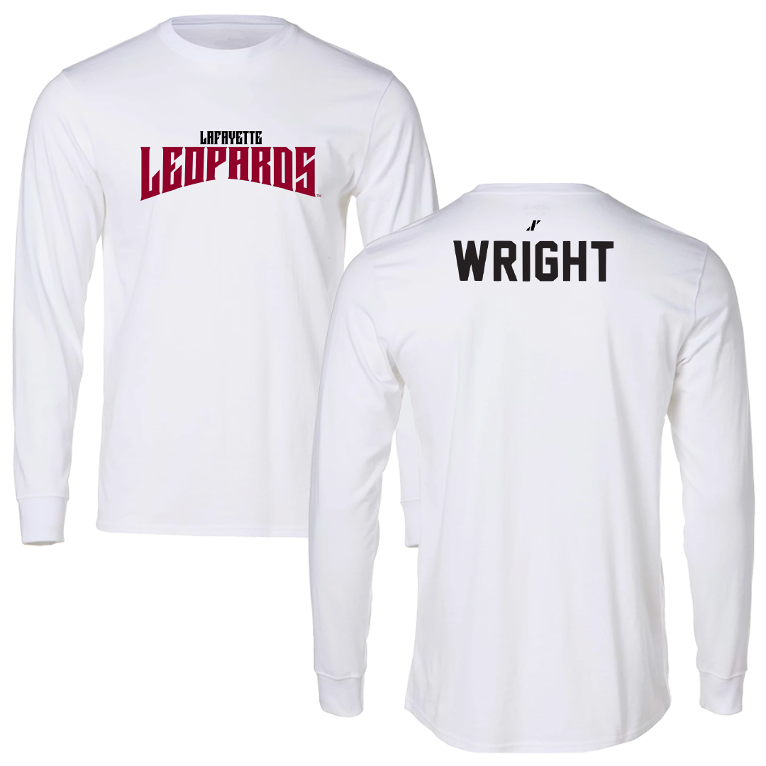 Lafayette College TF and XC White Classic Performance Long Sleeve - Christian Wright