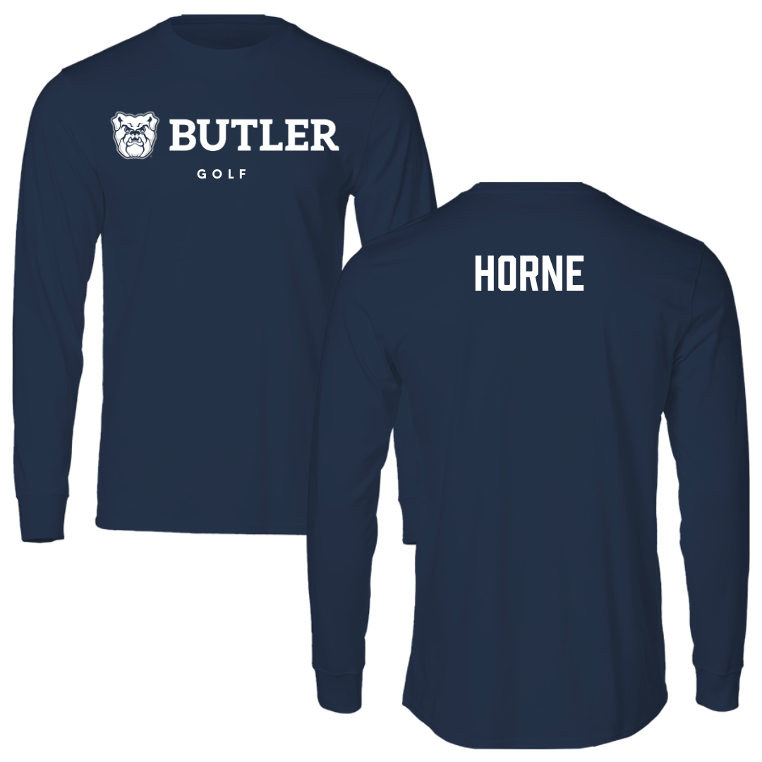 Butler University Golf Navy Performance Long Sleeve - Will Horne